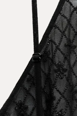 New VESTIDO MIDI ABALORIOS ZW COLLECTION Mujer Vestidos