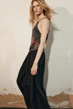 New VESTIDO MIDI ABALORIOS ZW COLLECTION Mujer Vestidos