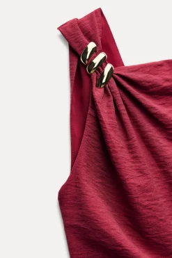 Fashion VESTIDO MIDI APLIQUE DORADO Mujer Vestidos