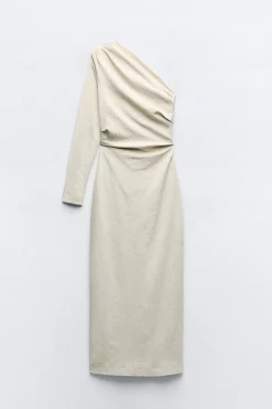 Clearance VESTIDO MIDI ASIMÉTRICO Mujer Vestidos