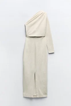 Clearance VESTIDO MIDI ASIMÉTRICO Mujer Vestidos