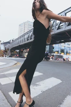 Best VESTIDO MIDI ASIMÉTRICO Mujer Vestidos