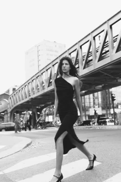 Best VESTIDO MIDI ASIMÉTRICO Mujer Vestidos