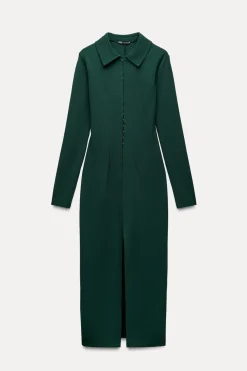 Fashion VESTIDO MIDI CAMISERO Mujer Vestidos