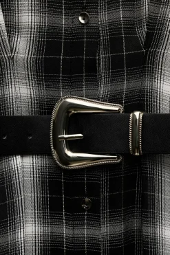 Sale VESTIDO MIDI CAMISERO CUADROS Mujer Vestidos