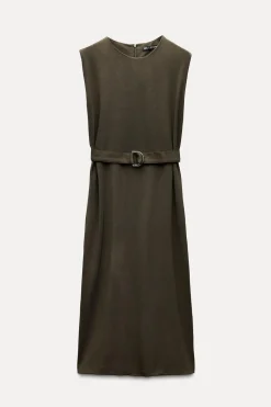 Sale VESTIDO MIDI CINTURÓN Mujer Vestidos