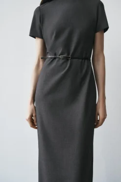 Fashion VESTIDO MIDI CINTURÓN ZW COLLECTION Mujer Vestidos