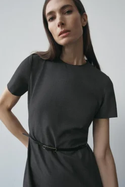 Fashion VESTIDO MIDI CINTURÓN ZW COLLECTION Mujer Vestidos