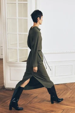 Discount VESTIDO MIDI CINTURÓN ZW COLLECTION Mujer Vestidos