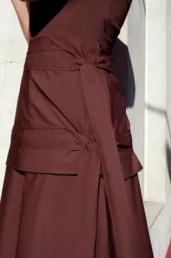 Online VESTIDO MIDI COMBINADO Mujer Vestidos