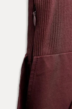 Online VESTIDO MIDI COMBINADO Mujer Vestidos