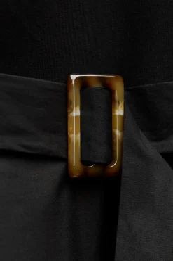 Online VESTIDO MIDI COMBINADO CINTURÓN Mujer Vestidos