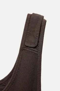 Clearance VESTIDO MIDI COMBINADO RIB Mujer Vestidos