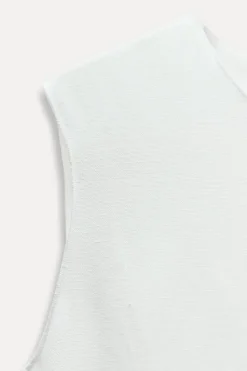 New VESTIDO MIDI CON LINO ZW COLLECTION Mujer Vestidos