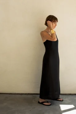 Sale VESTIDO MIDI CON LINO ZW COLLECTION Mujer Vestidos