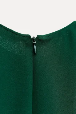 Online VESTIDO MIDI CREPE HEBILLA Mujer Vestidos