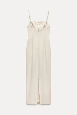 Clearance VESTIDO MIDI CUT OUT LAZOS Mujer Vestidos