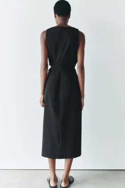 Fashion VESTIDO MIDI CUT OUT ZW COLLECTION Mujer Vestidos