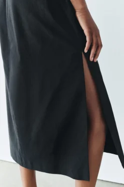 Fashion VESTIDO MIDI CUT OUT ZW COLLECTION Mujer Vestidos