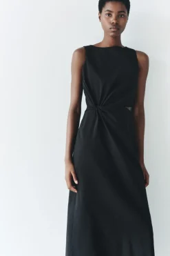 Fashion VESTIDO MIDI CUT OUT ZW COLLECTION Mujer Vestidos