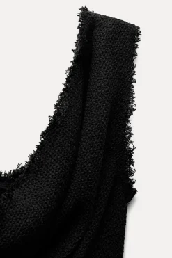 Best VESTIDO MIDI DESFLECADO ZW COLLECTION Mujer Vestidos