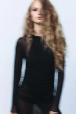 Outlet VESTIDO MIDI DRAPEADO Mujer Vestidos