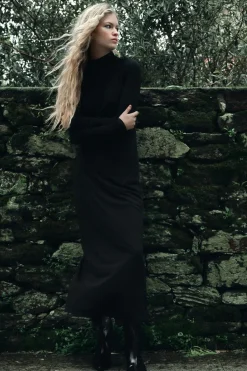 Clearance VESTIDO MIDI DRAPEADO Mujer Vestidos