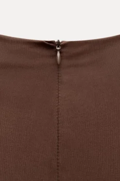 Discount VESTIDO MIDI DRAPEADO Mujer Vestidos