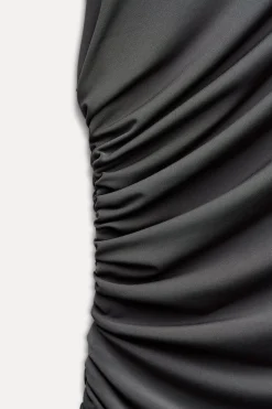 Online VESTIDO MIDI DRAPEADO Mujer Vestidos