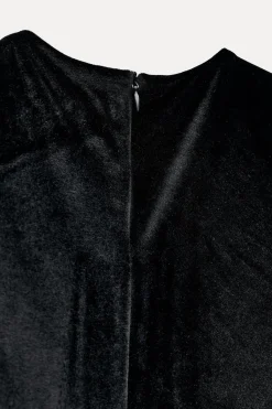 Discount VESTIDO MIDI DRAPEADO TERCIOPELO Mujer Vestidos