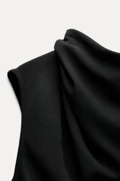 Clearance VESTIDO MIDI DRAPEADO ZW COLLECTION Mujer Vestidos