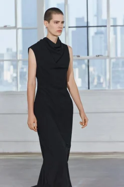 Clearance VESTIDO MIDI DRAPEADO ZW COLLECTION Mujer Vestidos