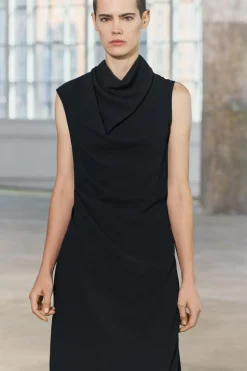 Clearance VESTIDO MIDI DRAPEADO ZW COLLECTION Mujer Vestidos