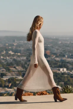 Clearance VESTIDO MIDI ENCAJE Mujer Vestidos