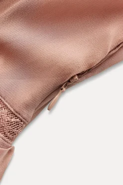 Fashion VESTIDO MIDI ENCAJE ZW COLLECTION Mujer Vestidos