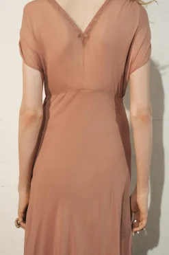 Fashion VESTIDO MIDI ENCAJE ZW COLLECTION Mujer Vestidos