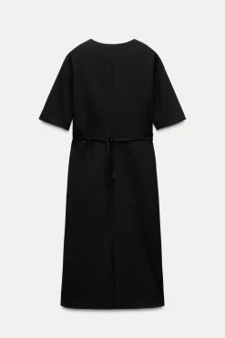 Outlet VESTIDO MIDI ESCOTE PICO ZW COLLECTION Mujer Vestidos