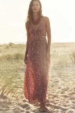 Hot VESTIDO MIDI ESTAMPADO CUT OUT Mujer Vestidos