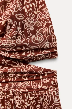 Hot VESTIDO MIDI ESTAMPADO CUT OUT Mujer Vestidos