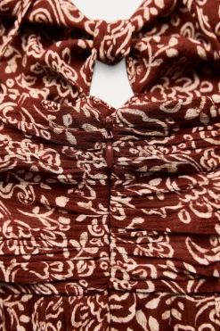 Hot VESTIDO MIDI ESTAMPADO CUT OUT Mujer Vestidos