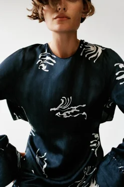 New VESTIDO MIDI ESTAMPADO ZW COLLECTION Mujer Vestidos