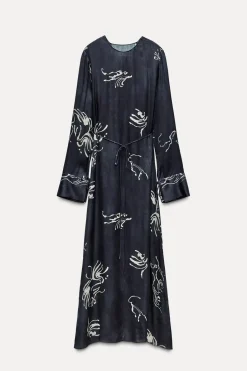 New VESTIDO MIDI ESTAMPADO ZW COLLECTION Mujer Vestidos