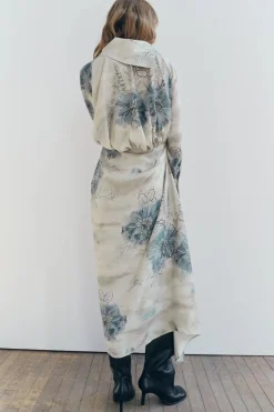 Online VESTIDO MIDI ESTAMPADO ZW COLLECTION Mujer Vestidos