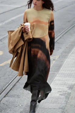 Sale VESTIDO MIDI ESTAMPADO ZW COLLECTION Mujer Vestidos