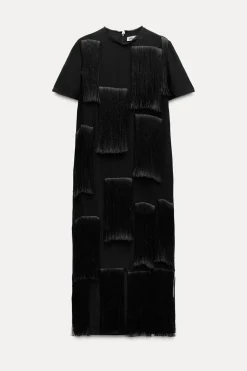 Online VESTIDO MIDI FLECOS ZW COLLECTION Mujer Vestidos