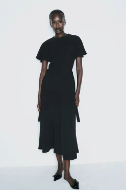 Outlet VESTIDO MIDI FLUIDO Mujer Vestidos