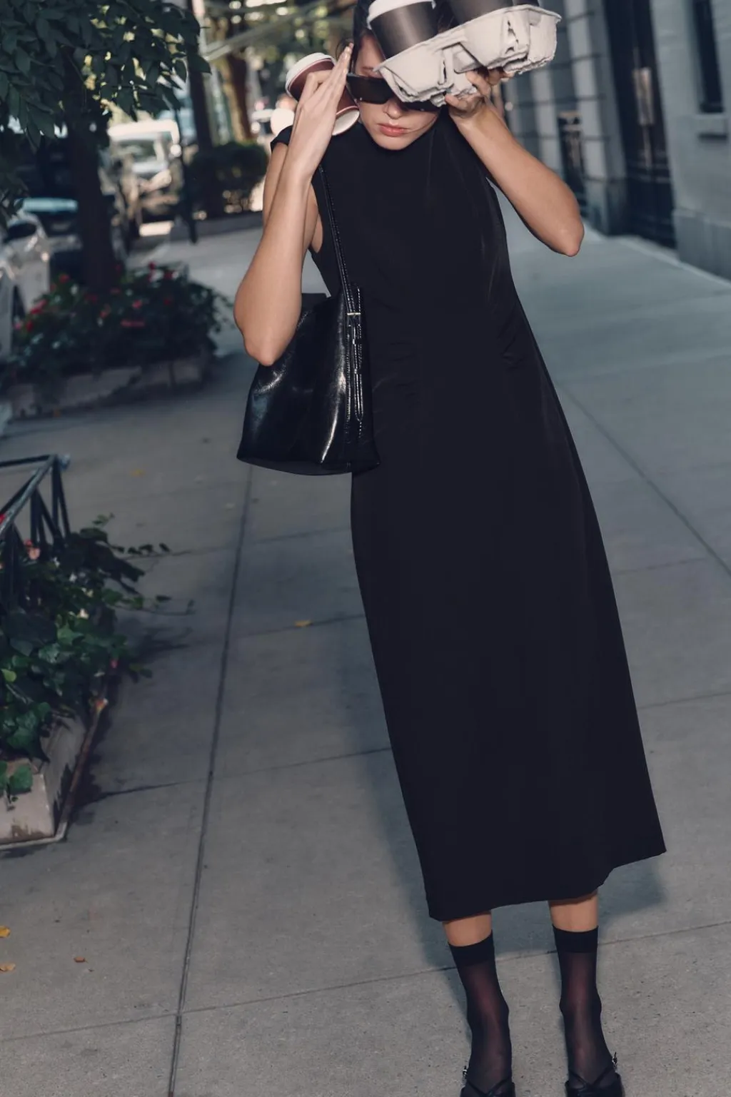 Clearance VESTIDO MIDI FRUNCES Mujer Vestidos