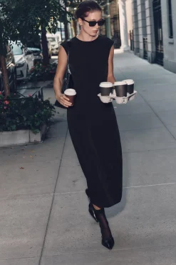 Clearance VESTIDO MIDI FRUNCES Mujer Vestidos