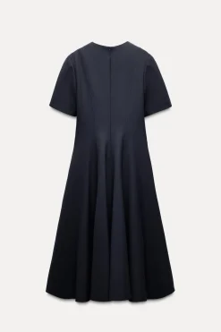 New VESTIDO MIDI GODETS ZW COLLECTION Mujer Vestidos