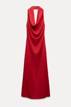 Online VESTIDO MIDI HALTER Mujer Vestidos